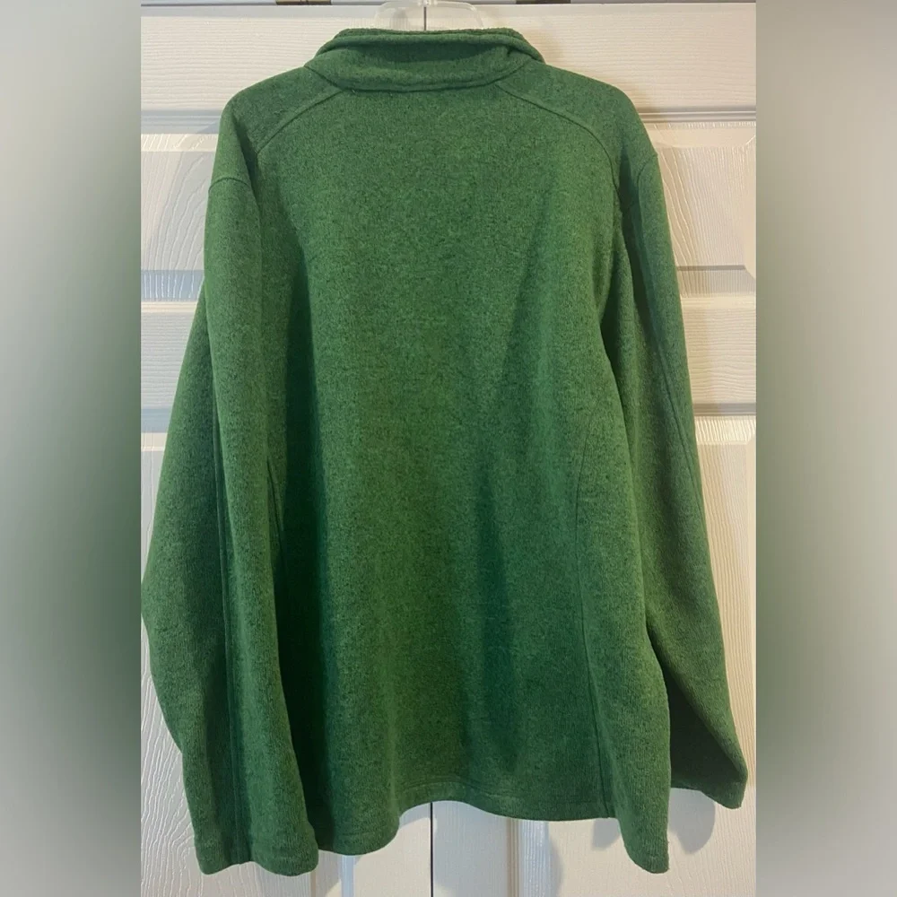 THE NORTH FACE Men's Sz XL Green 1/4-Zip Fleece-Lined Heavy Pullover Sweater